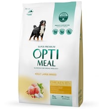 Сухий корм Optimeal Adult Large Breed Dogs для собак великих порід з куркою 4 кг (4820083905551): Тип Сухой корм