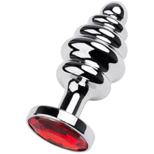 Анальная пробка с кристаллом Toyfa Metal Silver anal plug red gem: Для кого Унисекс