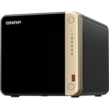 Сетевой накопитель (NAS) Qnap TS-464-8G: Слоты для дисков 4x2,5" или 3,5" HDD/SSD с интерфейсом SATA, 2xM.2 2280 PCIe Gen 3 x1