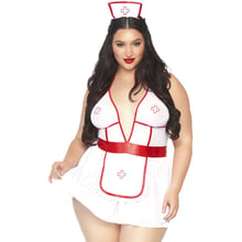 Костюм медсестри Leg Avenue Roleplay Nightshift Nurse + 1X-2X White/Red: Для кого Для женщин