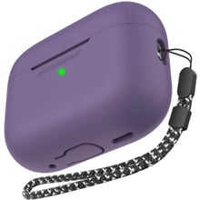 Чохол для навушників AhaStyle Silicone Case with strap Dark Purple (X003ECKN77) для Apple AirPods Pro 2: Тип чохол