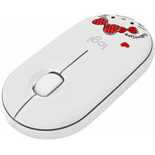 Мишка Logitech Pebble M350 Hello Kitty White (910-006031): інтерфейс підключення Bluetooth, Wireless