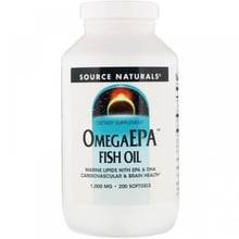 Source Naturals OmegaEPA Fish Oil 1,000 mg 200 Softgels Риб'ячий жир: Тип Омега 3