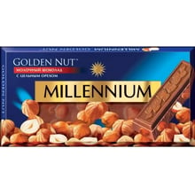 Шоколад Millennium Golden Nut молочний з лісовими горіхами 100 г (4820005193059): Вага, г 100