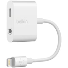 Адаптер Belkin Lightning to 3.5mm + Lightning White (F8J212btWHT): Цвет белый