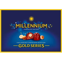 Цукерки Millennium Gold у молочному шоколаді 205 г (4820075500092): Вага, г 205