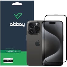 Аксесуар для iPhone Alabay Tempered Glass Dust-Proof Anti Static Black для iPhone 15 Pro: Колір чорний