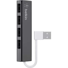 Адаптер Belkin Travel Ultra Slim HUB USB to 4xUSB Black (F4U042bt): Цвет черный