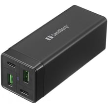 Зарядное устройство Sandberg Wall Charger 2хUSB-C+2XUSB 65W GaN Black (441-45): Особенности Быстрая зарядка, USB-C, Power Delivery (PD)