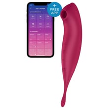 Смарт-вибратор для клитора с вакуумной стимуляцией Satisfyer Twirling Pro+ dark red: Для кого Для женщин