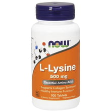 NOW Foods L-Lysine 500 mg Tablets 100 tabs L-Лізин: Тип лізин