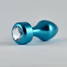 Анальна пробка із кристалом LoveToy Anal Plug Aluminium Blue: Для кого унісекс