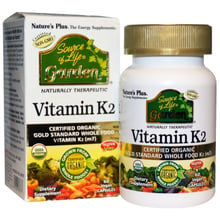 Natures Plus Source of Life Garden Vitamin K2 120 mcg 60 caps Органічний вітамін K2: Тип вітамін K