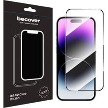 Аксесуар для iPhone BeCover Tempered Glass Black для iPhone 15 Pro (710593): Колір чорний