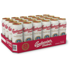 Упаковка пива Budweiser Budvar світле фільтроване 5% 0.5 л x 24 шт (8594403707687_24): Об'єм, л 12