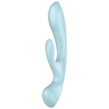 Двосторонній вібратор-кролик Satisfyer Triple Oh Light Blue, 3 мотори, руків’я-масажер: Для кого Для жінок