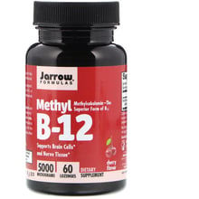 Jarrow Formulas Methyl B-12 Cherry Flavor 5000 mcg 60 Lozenges (JRW-18004): Тип вітамін B