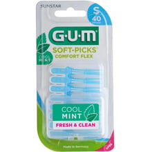 GUM Soft Picks Comfort Flex Mint Набір міжзубних щіток малий 40 шт: Вид Интердентальная