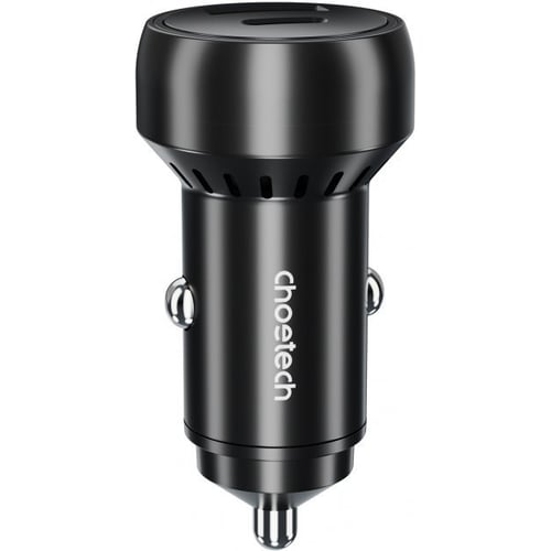 Зарядное устройство Choetech Car Charger USB+USB-C 60W Black (TC0014)