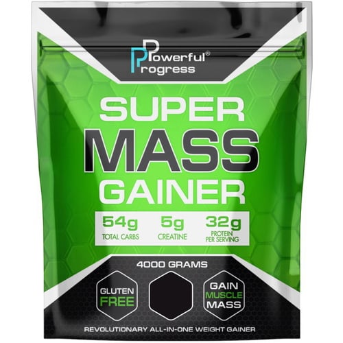 Гейнер Powerful Progress Super Mass Gainer 4000 g / 40 servings / Banana