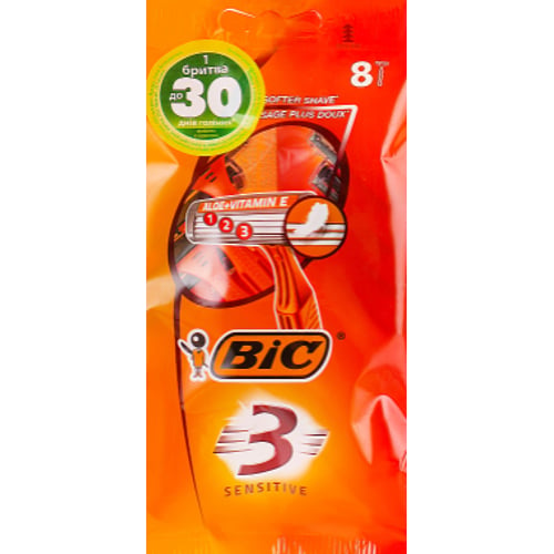 BIC Sensitive 3 Станки для бритья 8 шт.