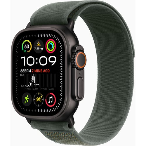 Apple Watch Ultra 2 GPS + Cellular 49mm Black Titanium Case з Green Trail Loop - S/M UA