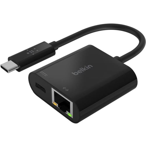 Адаптер Belkin Adapter USB-C to USB-C + RJ45 Black (INC001BTBK)