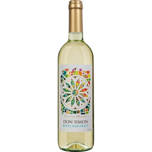 Вино Don Simon White Semisweet, біле напівсолодке, 0.75л 10.5% (BDA1VN-VGC075-030)
