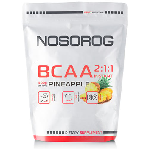 Аминокислота для спорта Nosorog Nutrition BCAA 2:1:1 400 g /72 servings/ Pineapple