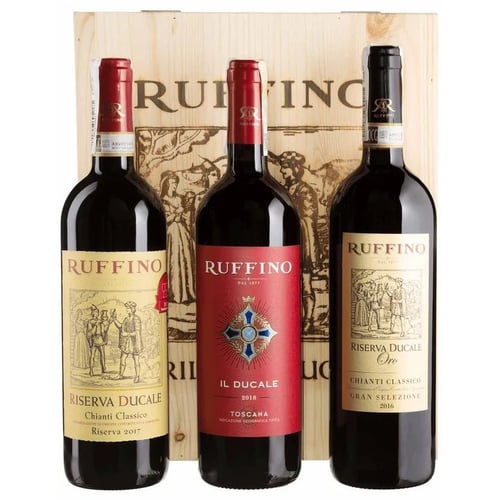 Вино Ruffino Il Ducale + Riserva Ducale + Riserva Ducale Oro Gran Selezione 2.25л (BWQ9011)