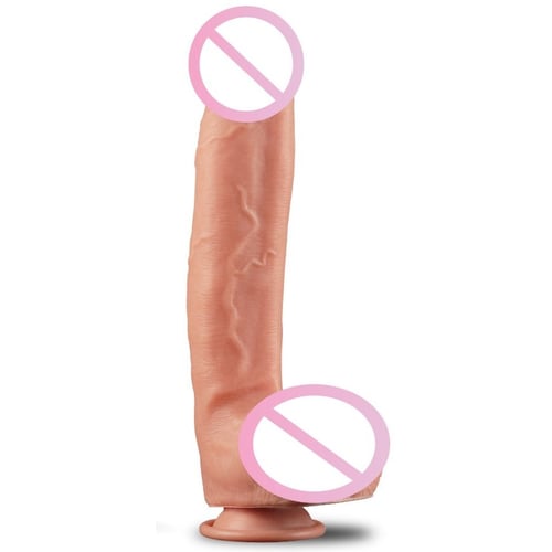 Фалоімітатор LoveToy Dual Layered Silicone 12" Nature Cock