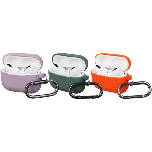 Чохол для навушників ArmorStandart Silicon with hook 3in (Lilac, Orange, PineNeedleGreen) for Apple AirPods Pro