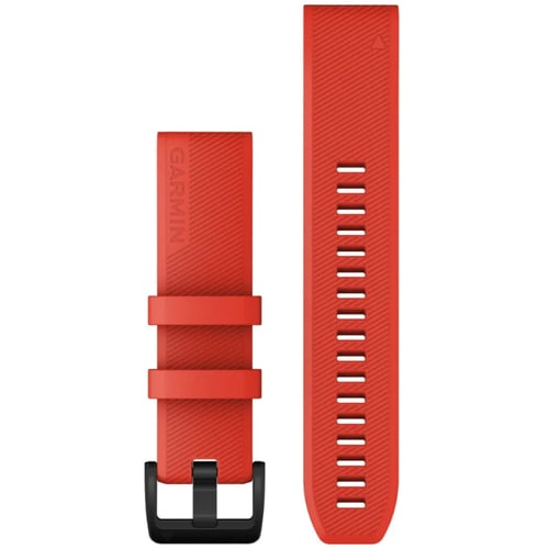 Garmin QuickFit 22 Watch Bands Laser Red with Black Stainless Steel Hardware (010-12901-02)