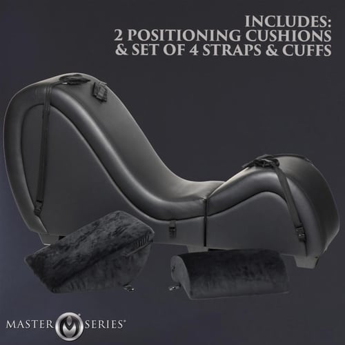 Секс-кресло с подушками Master Series Kinky Sex Lounge with Cushions Black фото 9