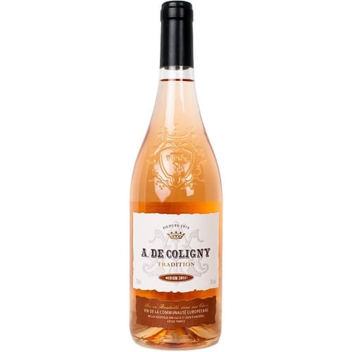 Вино A. De Coligny Rosé Medium Sweet, рожеве напівсолодке, 0.75л 11% (WHS3760010297421)