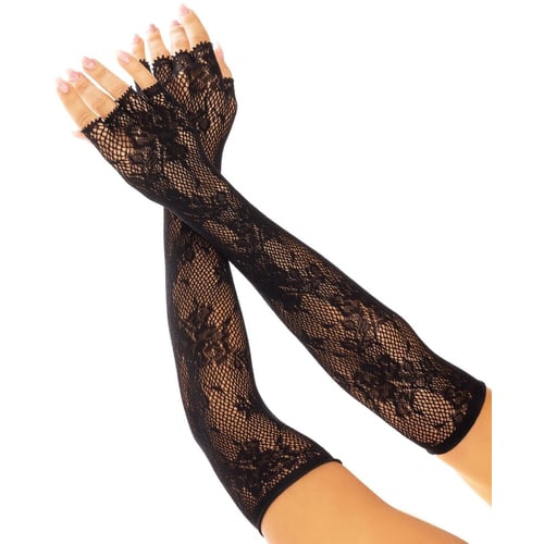 Рукавички Leg Avenue Lace Opera Length Fingerless Gloves Black