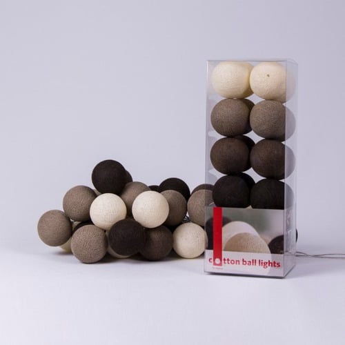 Гірлянда Cotton ball lights на 50 куль 7,5м, Brown