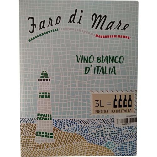 Вино Faro Di Mare - Vino Bianco сухое белое 3л 11% (PLK8003625020745)