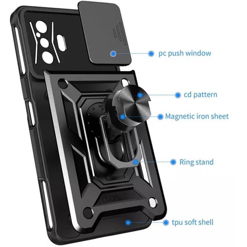 Аксесуар для смартфона Mobile Case Camshield Serge Ring Black для Xiaomi Poco F4 GT