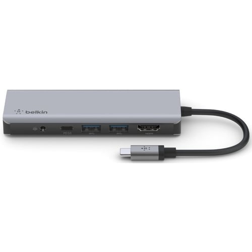 Адаптер Belkin Adapter USB-C to USB-C 3.0+HDMI+SD+2xUSB+3.5mm Grey (AVC009BTSGY)