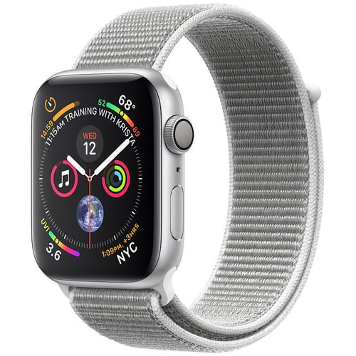 Apple Watch Series 4 44mm GPS Silver Aluminum Case with Seashell Sport Loop (MU6C2)