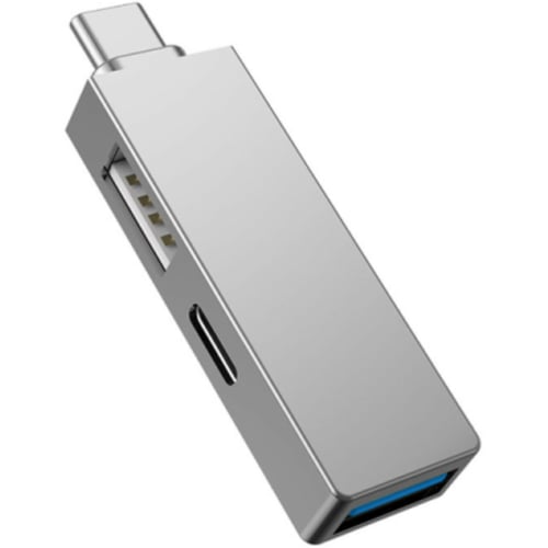 Адаптер WIWU Adapter T02 Pro USB-C to 2xUSB+USB-C Silver