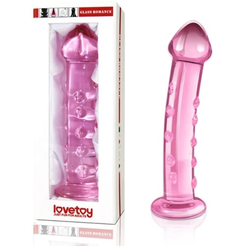 Скляний фалоімітатор Love Toy Glass Romance Dildo 7.5" Pink