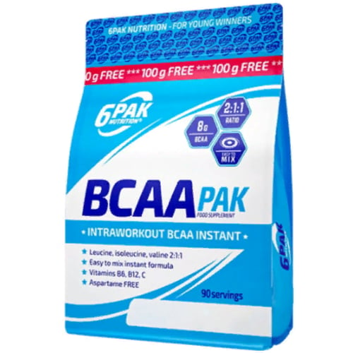 Амінокислота для спорту 6PAK Nutrition BCAA PAK 900 g / 90 servings / Lychee Grapes