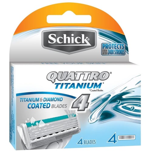 Schick Quatrro Titanium Сменные касеты для бритья 4 шт