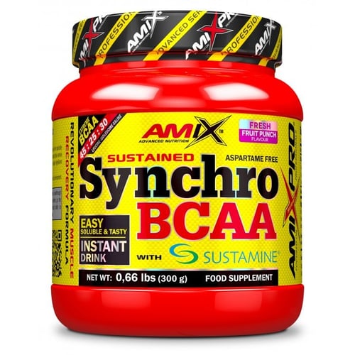 Амінокислота для спорту Amix Pro Synchro BCAA plus Sustamine 300 g/30 servings/Fruit Punch