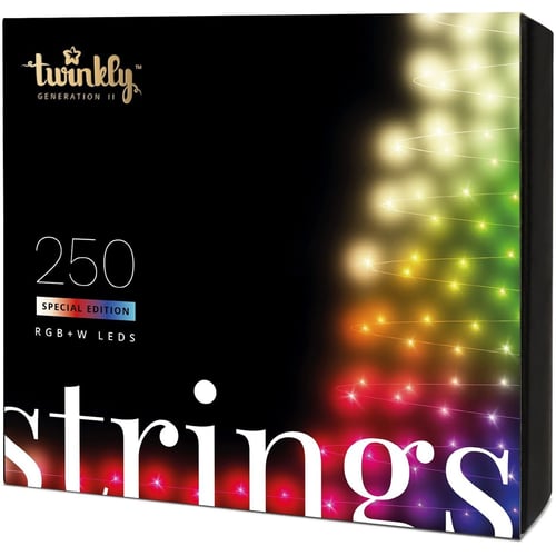 Smart LED Гирлянда Twinkly Strings RGBW 250_ BT+WiFi_ Gen II_ IP44_ кабель прозрачный