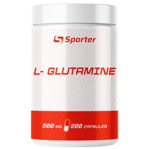 Аминокислота для спорта Sporter L - glutamine 200 caps / 40 servings