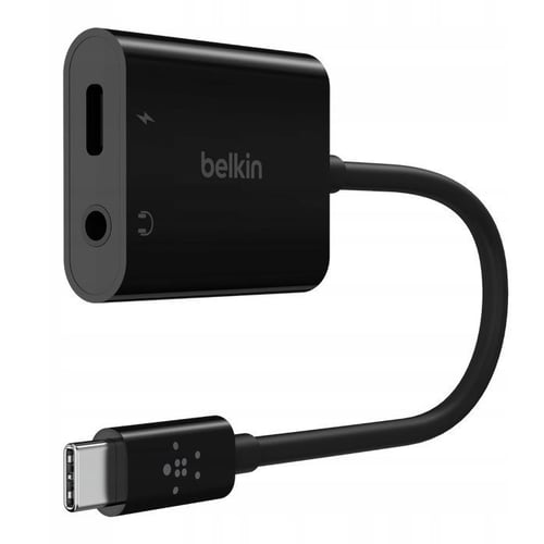 Адаптер Belkin Adapter RockStar USB-C to USB-C+3.5mm Black (NPA004btBK)