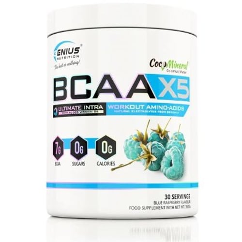 Аминокислота для спорта Genius Nutrition BCAA-X5 360 g / 30 servings / Blue raspberry